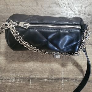 MOST WANTED, MW, Black Leather Crossbag